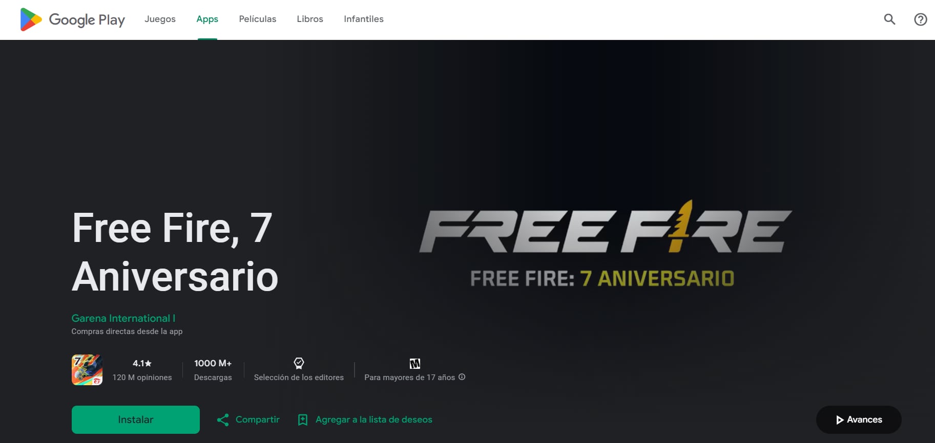 Free Fire solo debe descargarse desde tiendas oficiales. (Foto: Google Play Store)