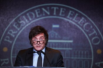 El presidente electo, Javier Milei