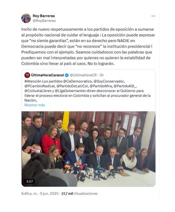 Con este mensaje, el exembajador