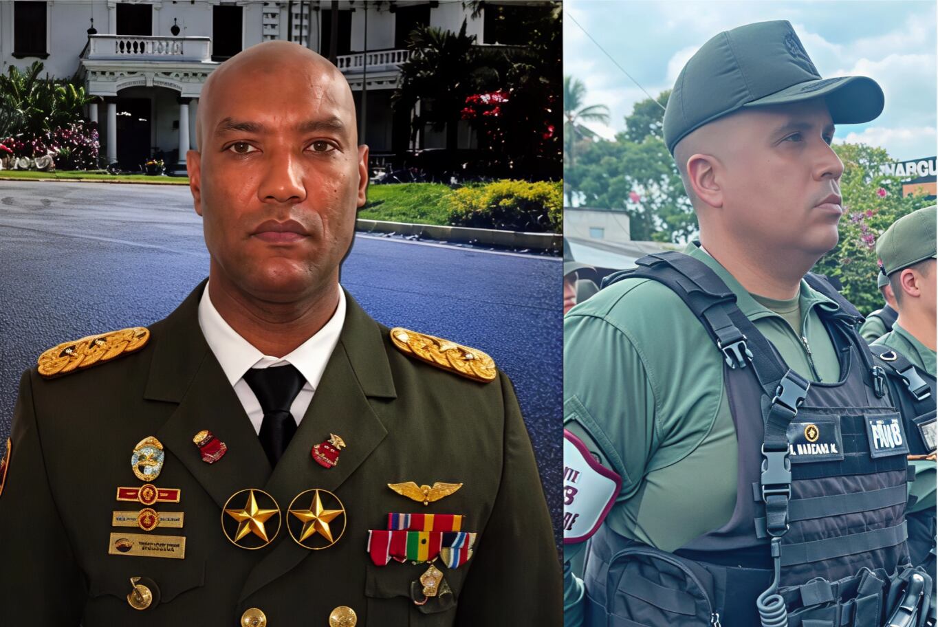 Tenientes coroneles Jesús Alejandro Chavero Pacheco y Hanyfel Marcano Márquez