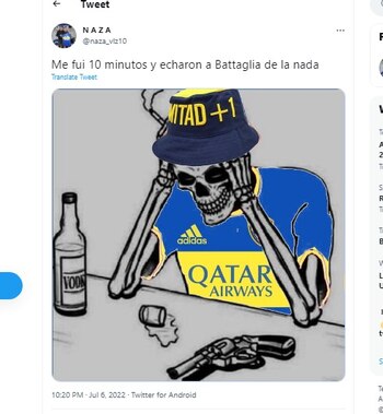 memes del despido de Battaglia