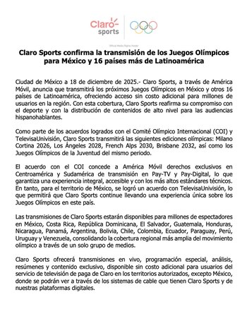 La televisora anunció que seguirá