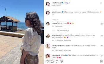 Pepa Flores reaparece en la cuenta de Instagram de su hija (@celiafloresss)