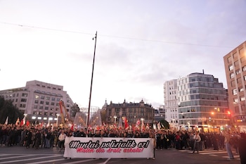 31/10/2026 Manifestantes convicados en Bilbao por Aske piden lidertad para Aratz y Malen, en prisión provisional acusados de terrorismo
POLITICA AUTONOMÍAS
H.BILBAO-EUROPA PRESS