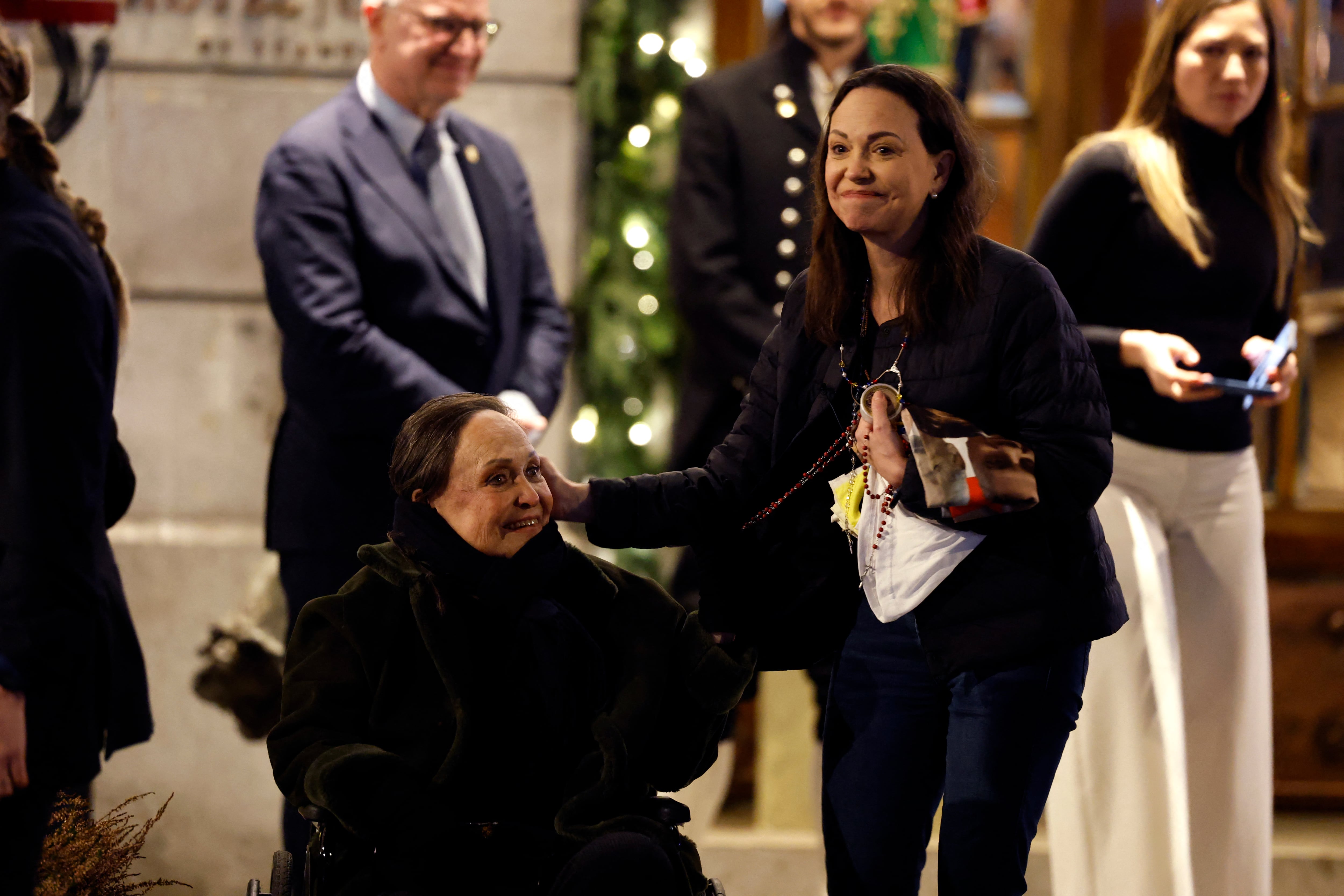 María Corina Machado se reencuentra con su madre en Oslo (Odd ANDERSEN/AFP)