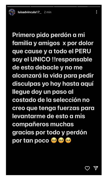 Luis Advíncula se pronunció en