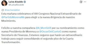 Comunicado de Luisa María Alcalde.