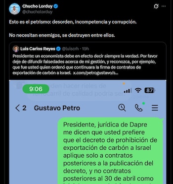 Chucho Lorduy aseguró que el