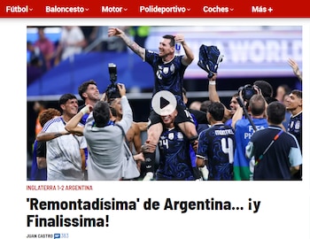 Portadas de los medios - Argentina 2 - Inglaterra 1