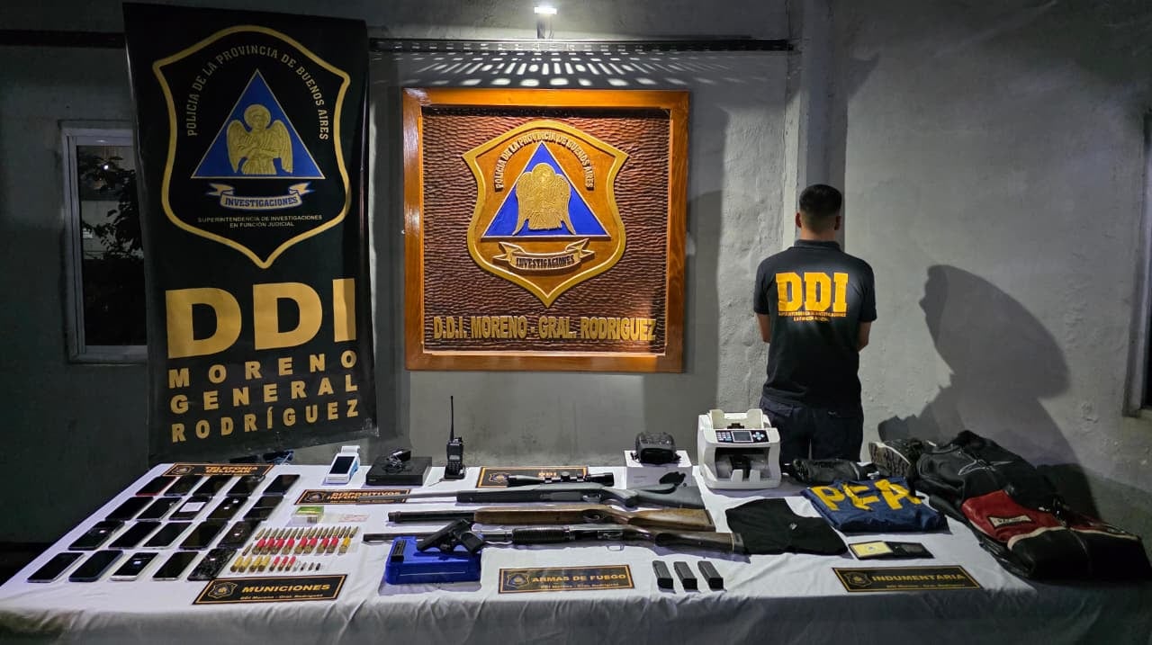 Parte de lo secuestrado