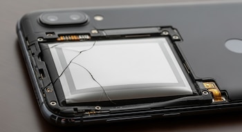 Un teléfono con batería inflada