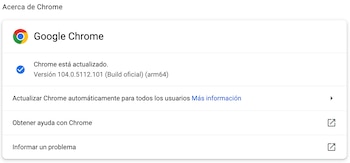 Actualización de Google Chrome. (foto: