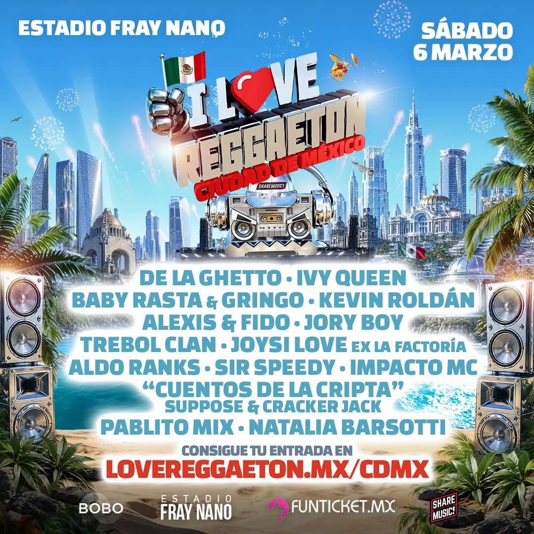 Cartel del Festival I Love Reggaeton CDMX 2027