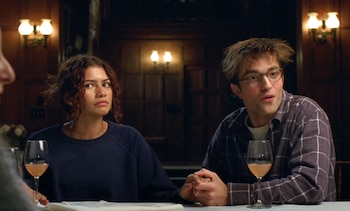 Zendaya y Robert Pattinson en la película 'El drama', escrita y dirigida por Kristoffer Borgli (A24)