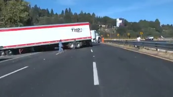 choque incendio autopista Mexico-Toluca CDMX