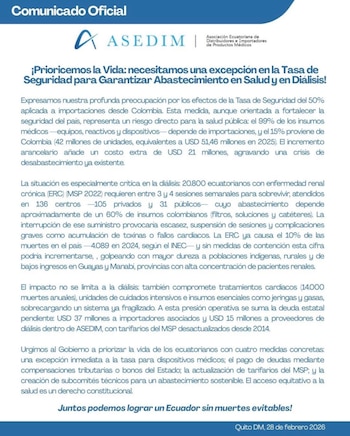 Centros de diálisis alertaron que