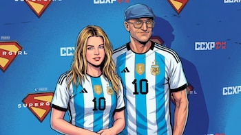 La divertida confusión de las estrellas de Supergirl al recibir de regalo la camiseta de la Selección Argentina