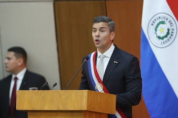 El presidente de Paraguay, Santiago Peña (EFE/Juan Pablo Pino)