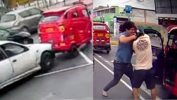 Choque entre auto y mototaxi en San Martín de Porres desató una pelea a golpes y palazos en plena avenida Perú