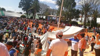 Hidalgo: caída de estructura en