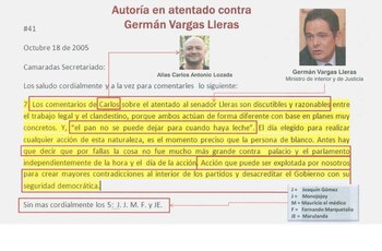 Informe de los correos electrónicos de alias Raúl Reyes sobre atentado a Germán Vargas Lleras