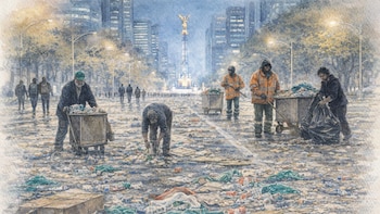 La resaca del Mundial en la CDMX: 40 toneladas de basura y una economía invisible para más de 10 mil personas