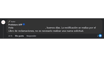 Profuturo reveló que la rectificación