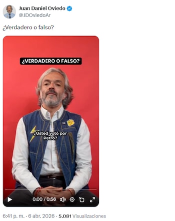 Juan Daniel Oviedo aclaró su postura política y detalles personales en una dinámica de preguntas en X - crédito @JDOviedoAr/X