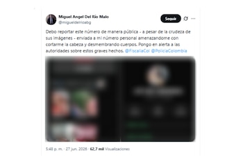 El abogado Miguel Ángel del Río Malo denunció amenazas en su contra - crédito @migueldelrioabg/X