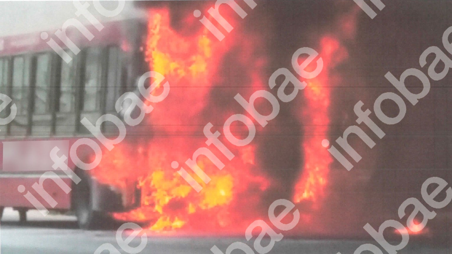 La empresa de transporte reconoció durante una audiencia que las llamas del vehículo incendiaron el kiosco afectado. (Poder Judicial)
