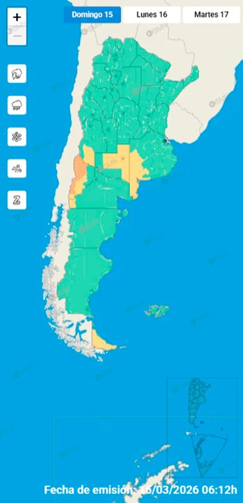 Alertas amarelos e laranja