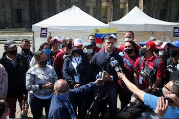Leopoldo López votó en Bogotá