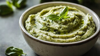 Puré de papas verde de