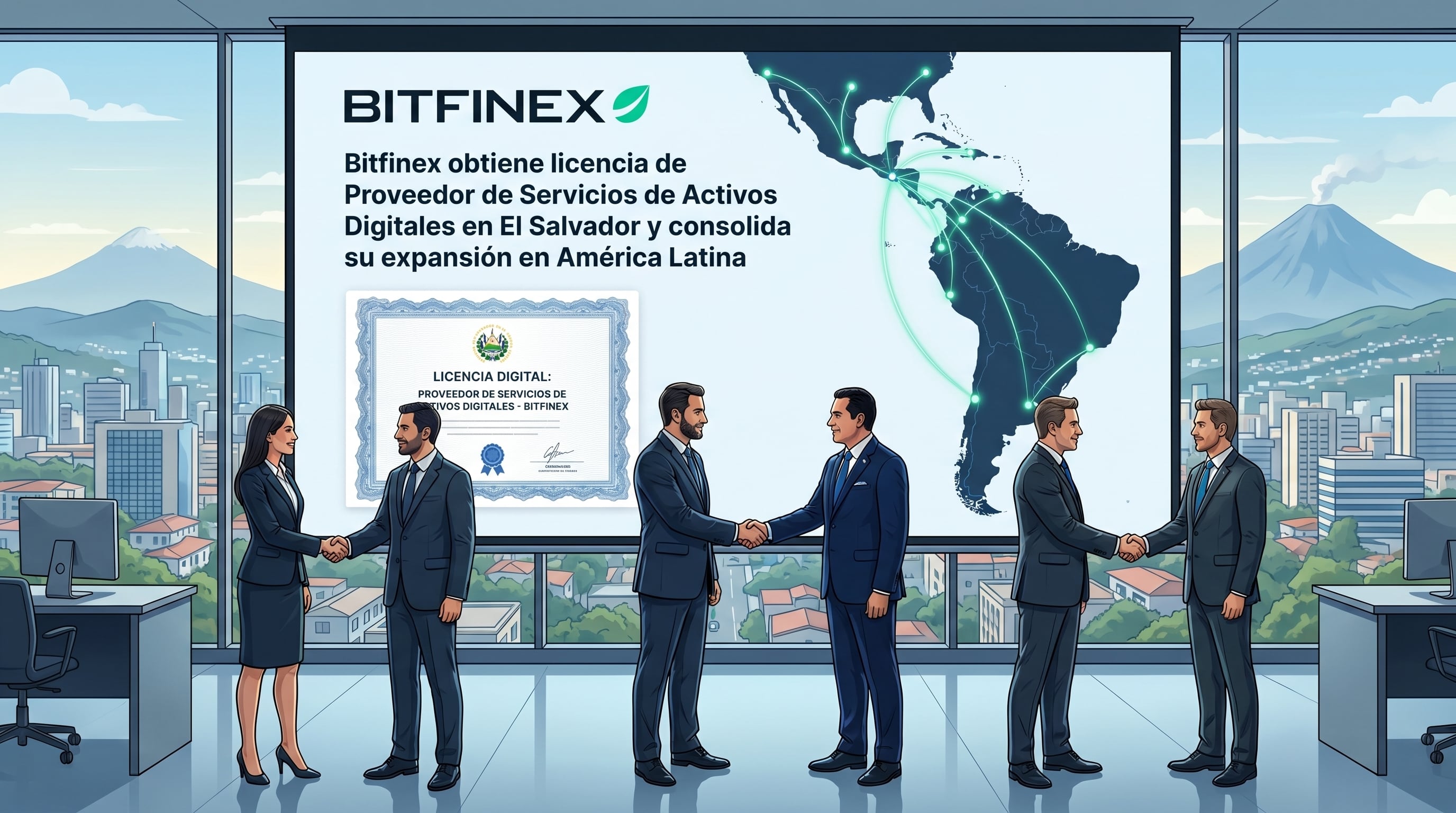 Bitfinex obtiene licencia de Proveedor de Servicios de Activos Digitales en El Salvador y consolida su expansión en América Latina