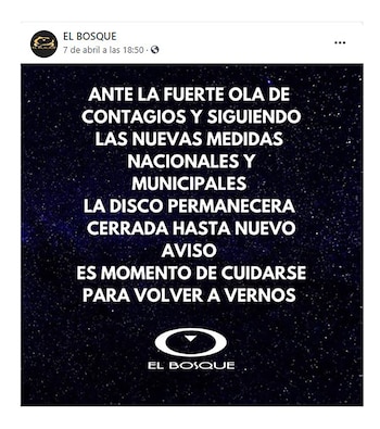 El último posteo en las