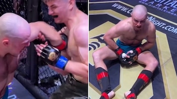 Un luchador de MMA noqueó