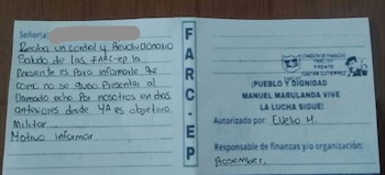 El sindicado amenazaba a sus víctimas en caso de cumplir con sus citaciones - crédito Fuerzas Militares