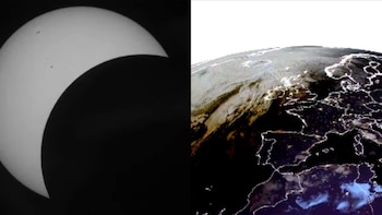 El eclipse permitió observar una protuberancia al lado izquierdo del Sol, según el IGN