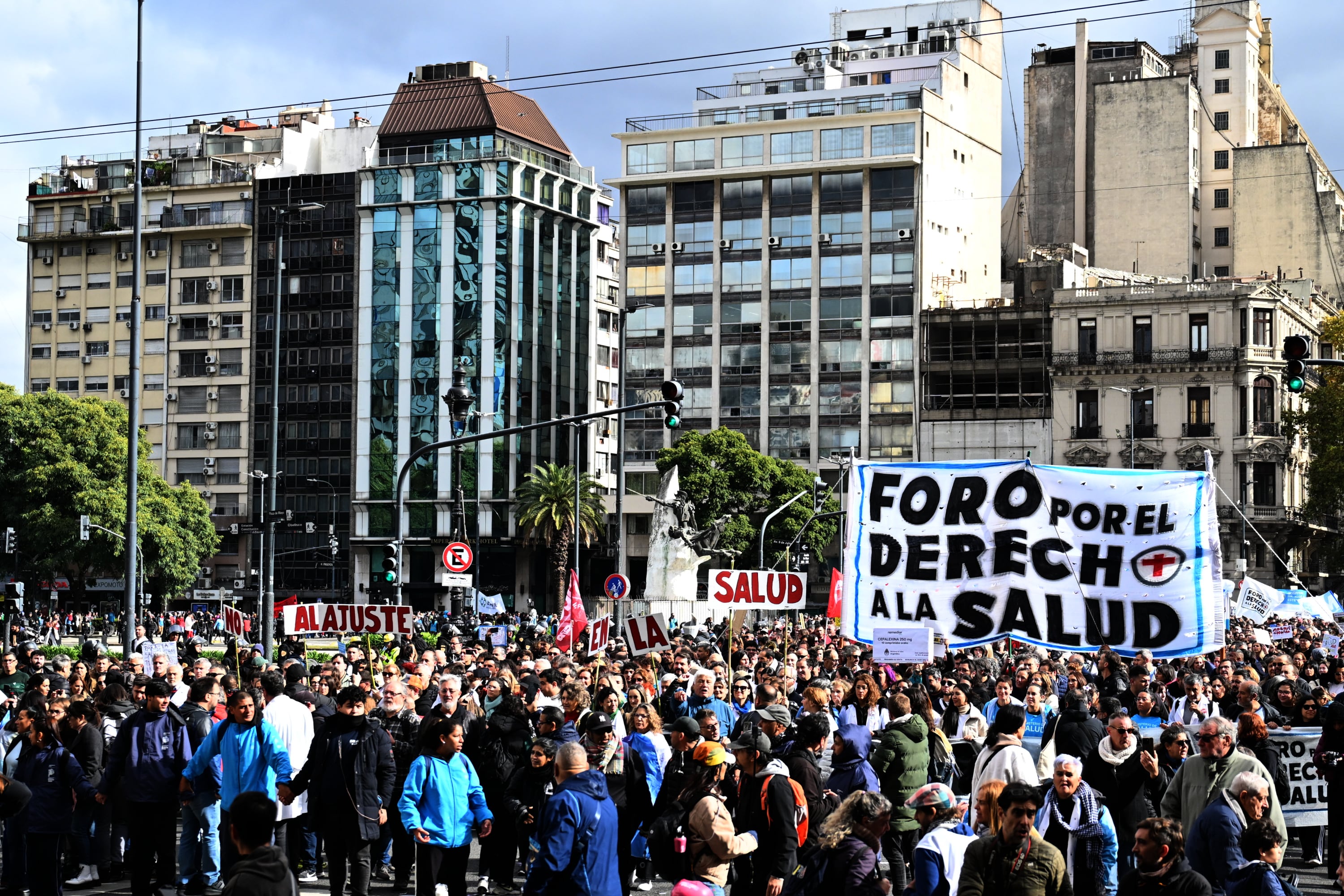 Imágenes del reclamo de los trabajadores de la Salud (Maximiliano Luna)