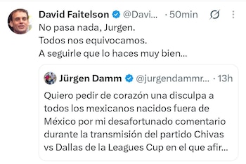 David Faitelson respaldó a Damm, y destacó la forma en que desempeña su labor como analista (captura de pantalla)
