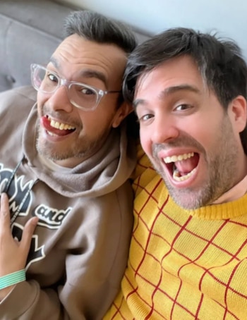 Guille Barrios y su pareja