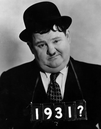 Oliver Hardy con su bigote,