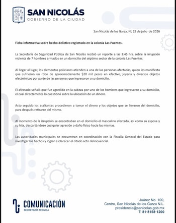 gobierno san nicolas -México- 29 julio