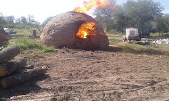 Uno de los hornos carboneros