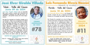 Los líderes sociales fueron asesinados