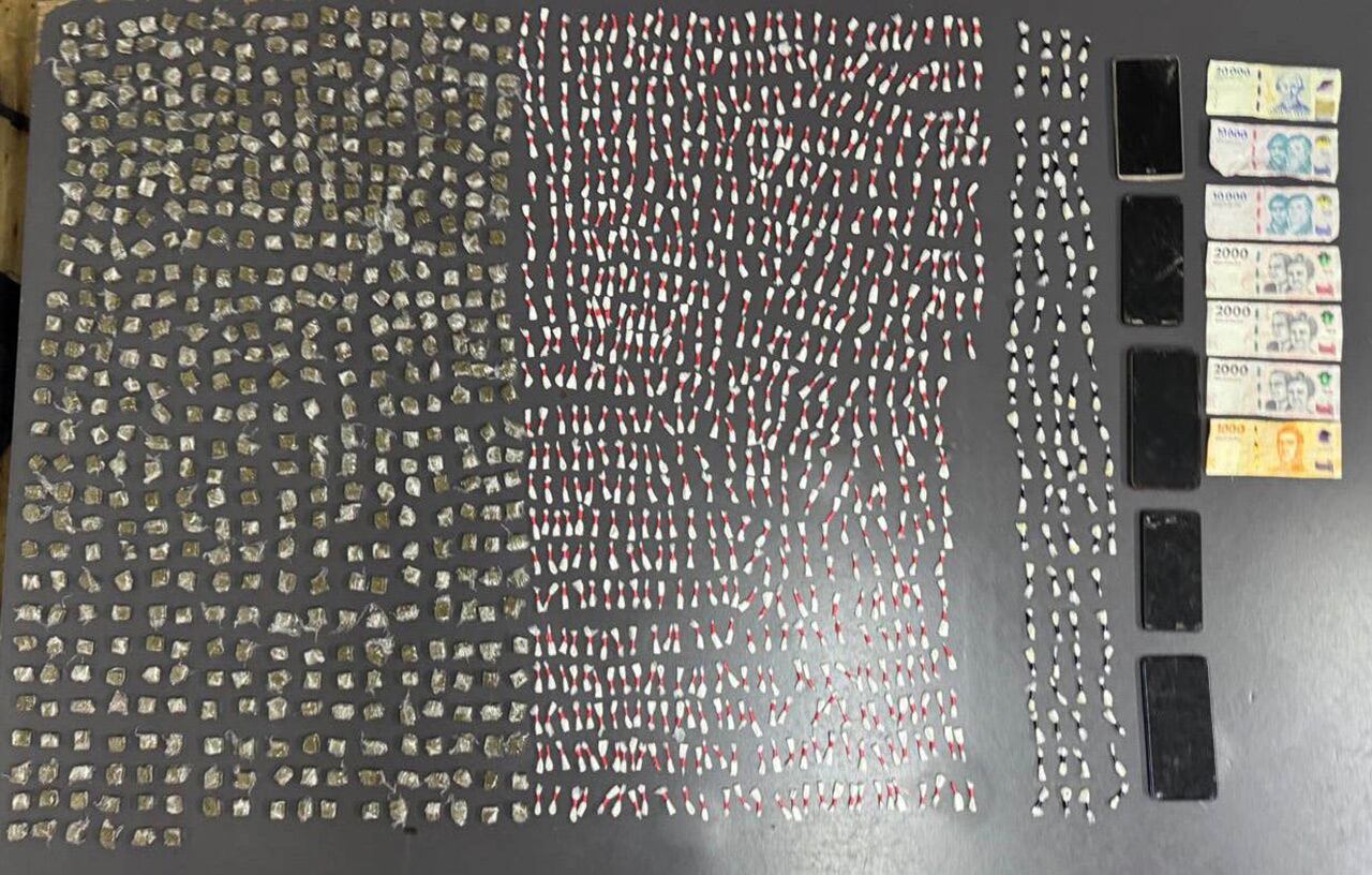 Fueron más de 1.200 las dosis de droga que halló la policía