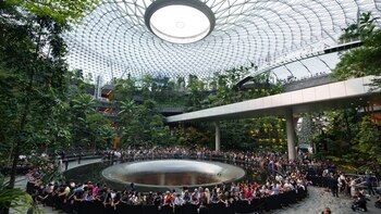 La gente espera la llegada