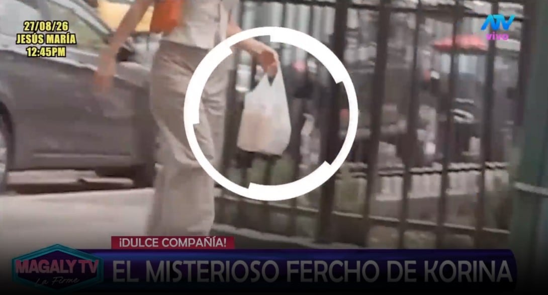 Korina Rivadeneira es captada con acompañante mientras realiza trámites y almuerza: Magaly revela detalles. Captura: Magaly TV La Firme.
