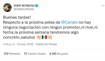 El mensaje de Eddy Reynoso