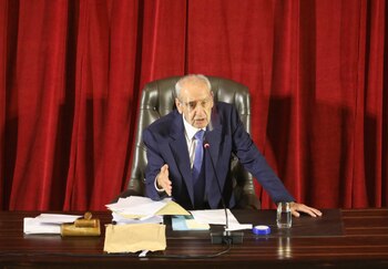 Nabih Berri, líder del parlamento